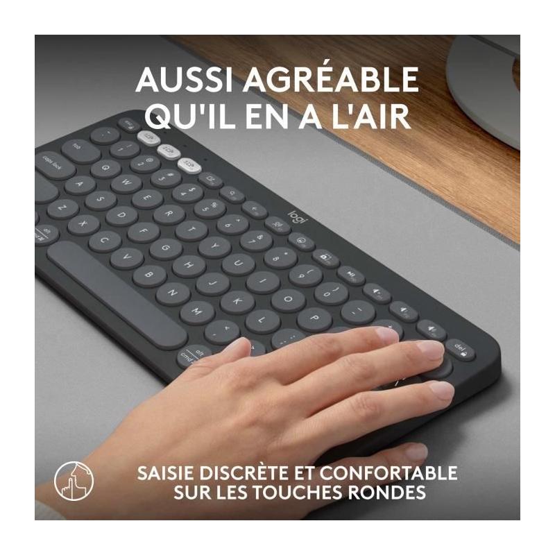 Clavier Logitech Pebble Keys 2 K380s - Bouton Easy-switch - Noir