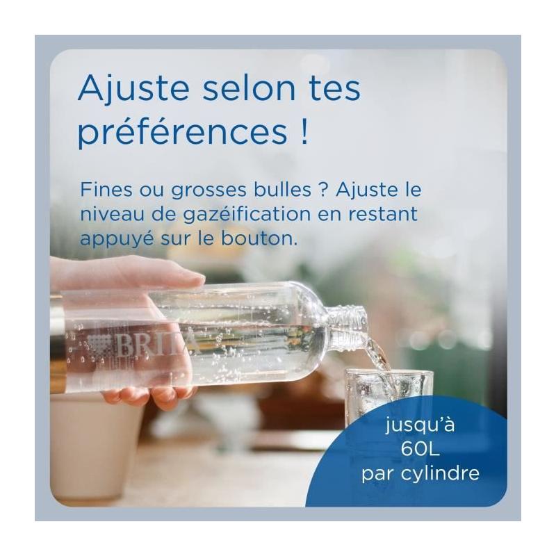 Machine à eau pétillante BRITA sodaONE blanche - Gazéifiez votre eau à la maison !