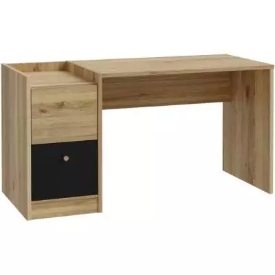 Bureau COXIM Chêne/Noir - Compact et Élégant
