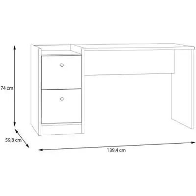 Bureau COXIM Chêne/Noir - Compact et Élégant
