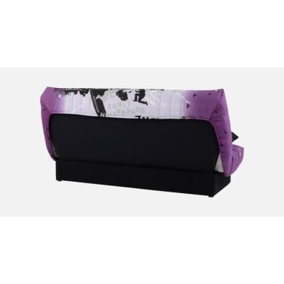Banquette clic-clac 3 places en coton mauve - DREAM