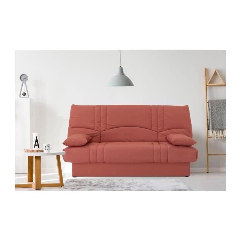 Banquette clic clac 3 places - Tissu Terracotta - Style contemporain