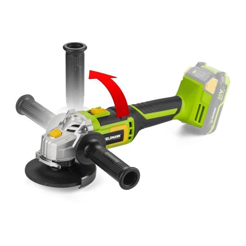 Meuleuse d'angle sans fil FIELDMANN - 20V - 115 mm - Meulage facile