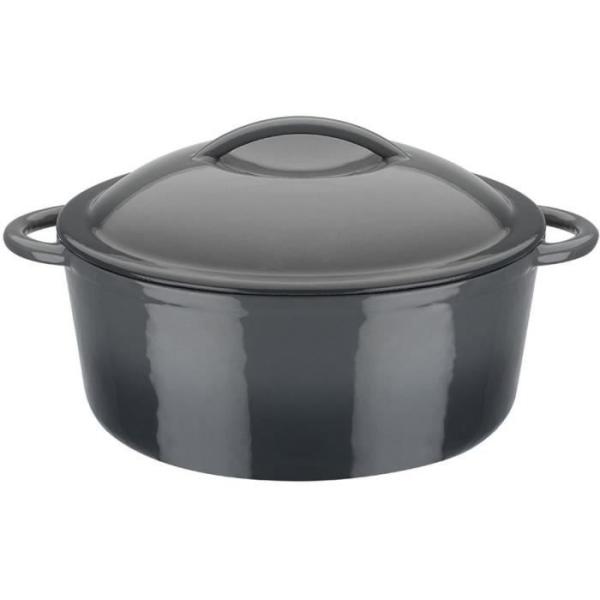 Marmite fonte massive - GSW - GREY SHADOW - 24 cm - Ronde - Induction - Gris