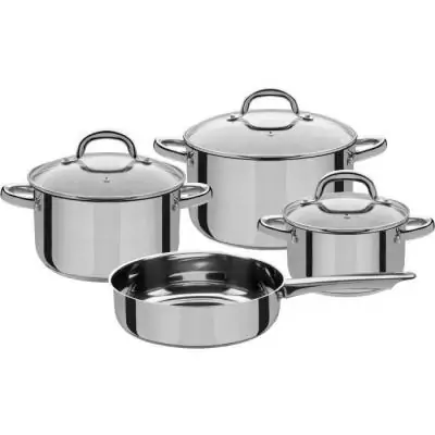 Ensemble batterie de cuisine GSW Montreal 4pcs - Induction - Acier inoxydable