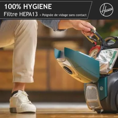 Aspirateur Traineau avec Sac - HOOVER HE530ALG - Spécial animaux et allergies