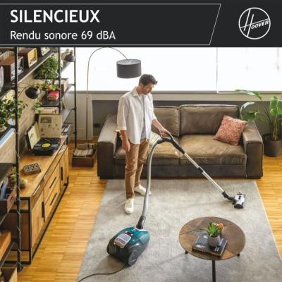 Aspirateur Traineau avec Sac - HOOVER HE530ALG - Spécial animaux et allergies