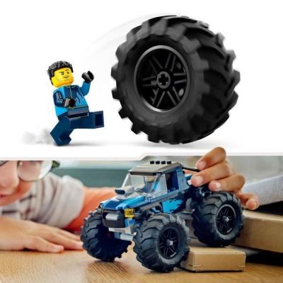 LEGO 60402 City Le Monster Truck Bleu - Jouet Camion Tout-Terrain Fun!
