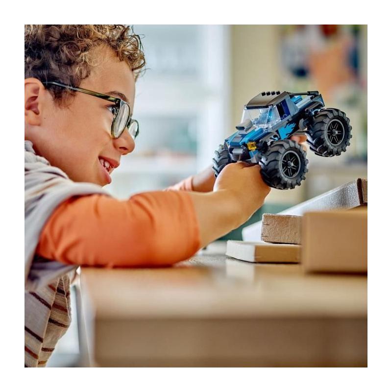 LEGO 60402 City Le Monster Truck Bleu - Jouet Camion Tout-Terrain Fun!