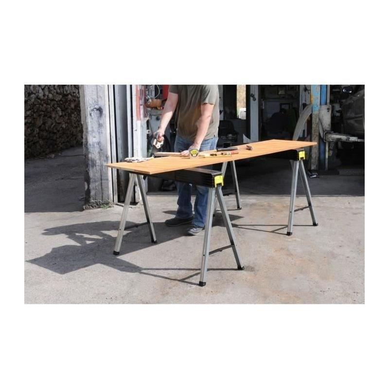 Lot de 2 tréteaux pliables STANLEY - Pratiques et robustes
