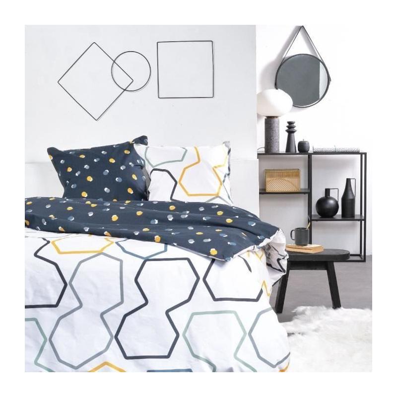 Parure de lit TODAY Sunshine 2 personnes 260x240cm - Motifs en coton