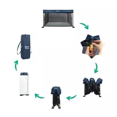 Lit Parapluie Easy Clip Badabulle - Léger et Compact avec sac de transport - Facile à plier