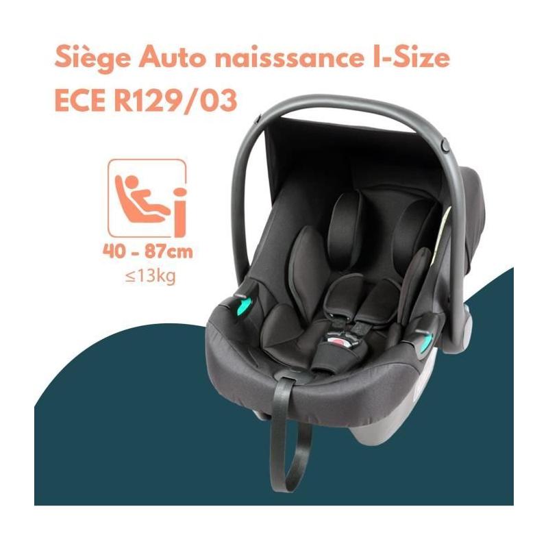 Poussette double jumeaux BAMBISOL: Combiné Poussette + Siège Auto I-size