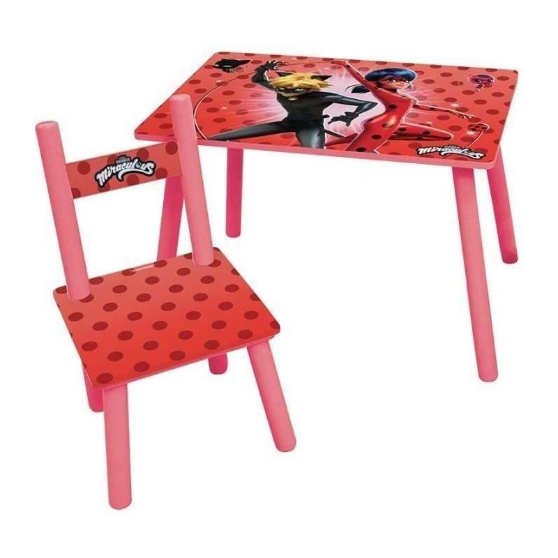 Ensemble table et chaise Miraculous Ladybug pour enfant