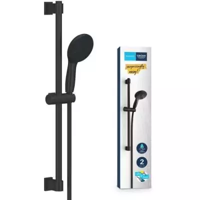 Ensemble de douche GROHE Vitalio Start 110 - Noir et économie d'eau