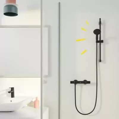Ensemble de douche GROHE Vitalio Start 110 - Noir et économie d'eau