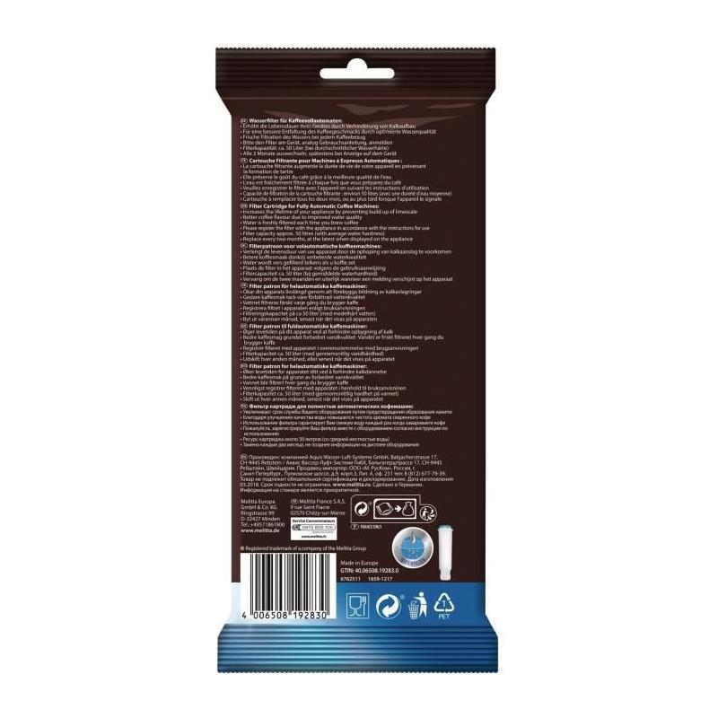 Cartouche filtrante Melitta Pro Aqua Claris - Éliminez les impuretés !