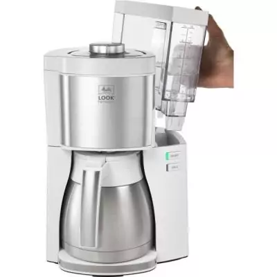 Cafetière filtre MELITTA 10 tasses - Blanc/Acier Brossé Cafetière filtre MELITTA 10 tasses - Blanc/Acier Brossé