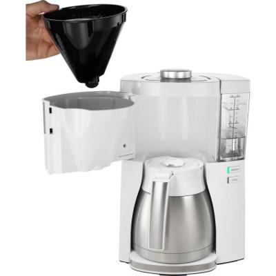 Cafetière filtre MELITTA 10 tasses - Blanc/Acier Brossé