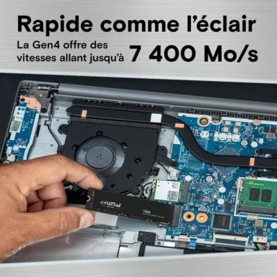 SSD Interne CRUCIAL T500 1 To PCIe Gen4 NVMe