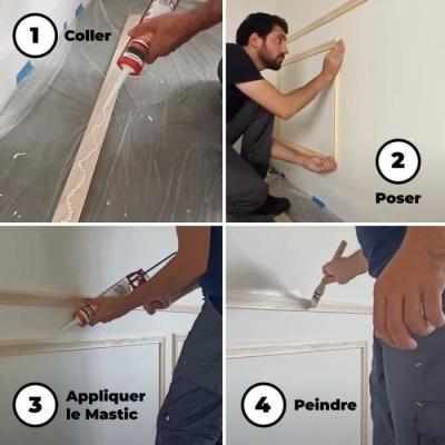 Kit moulure de soubassement 4m - NORDLINGER PRO - Moulure murale
