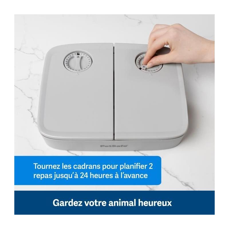 Distributeur automatique 2 repas PETSAFE - Sans BPA - 300g