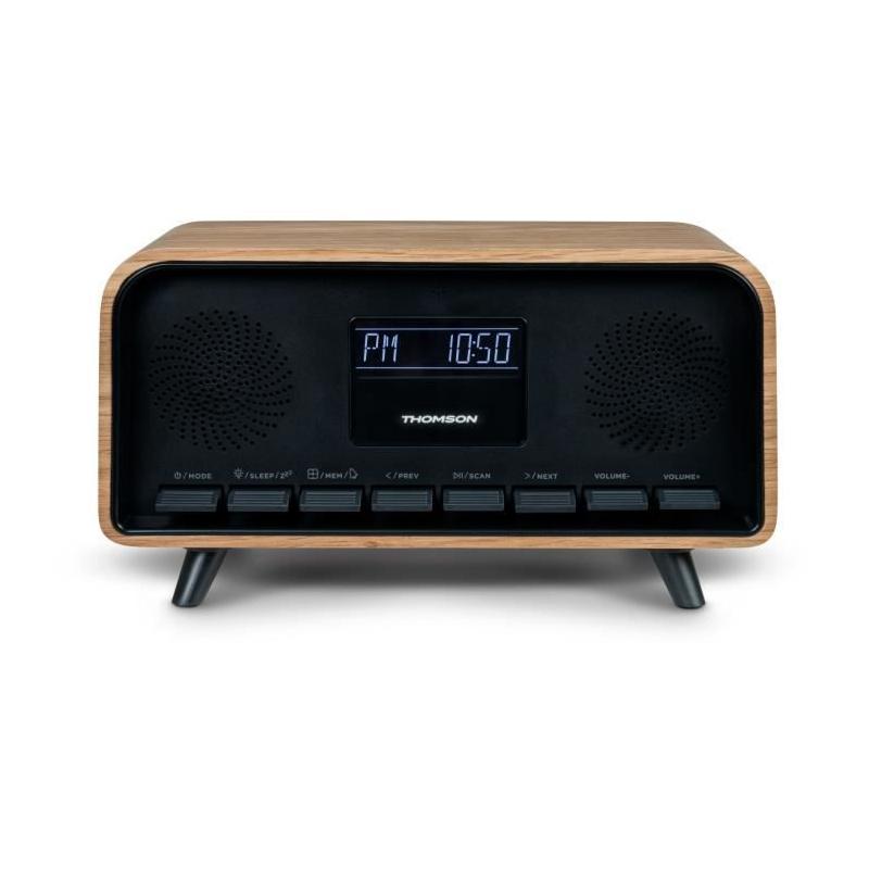 Radio-réveil Bluetooth THOMSON - Vintage Cosy : Double alarme, Chargeur USB-C