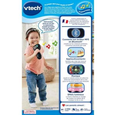 Microphone pour enfant VTECH - Super Micro Magic'Fun - Bluetooth et effets sonores