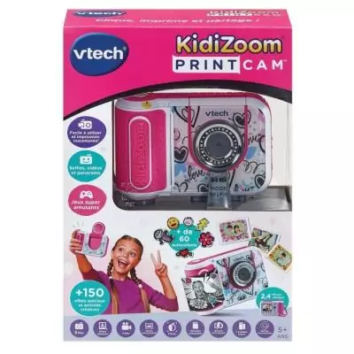 VTECH KIDIZOOM PRINT CAM (ROSE) - Appareil photo enfant compact
