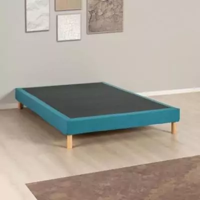 Sommier tapissier 160x200 cm Bleu turquoise - Kit responsable DEKO DREAM Eazyx