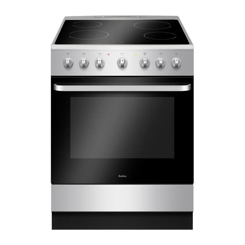 Cuisinière Vitrocéramique 60x60 cm Silver - AMICA ACV6003S