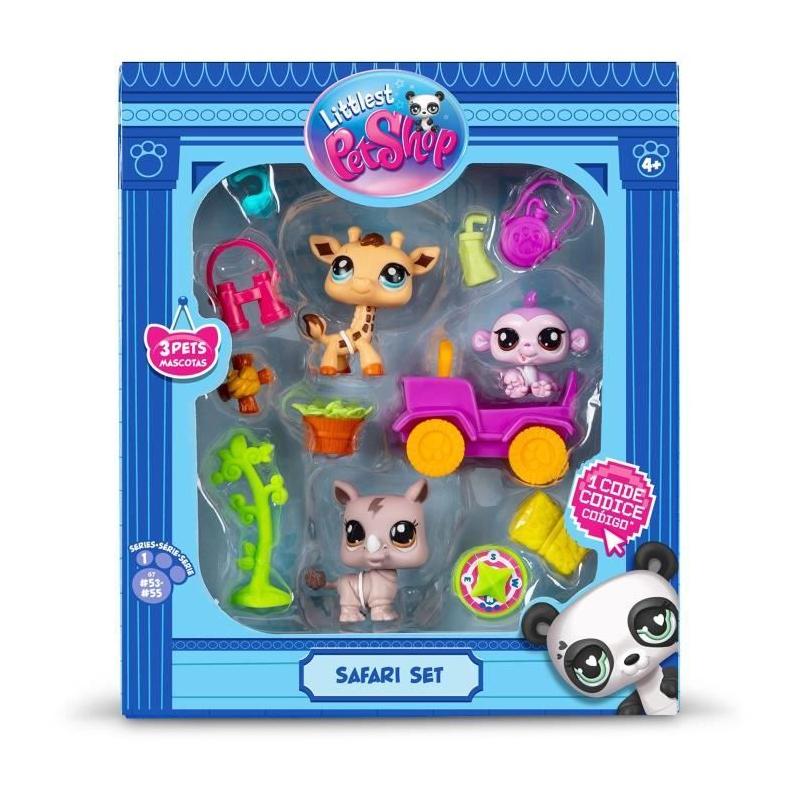 Figurines Littlest Pet Shop Pack Safari - 3 animaux et accessoires