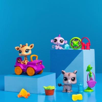Figurines Littlest Pet Shop Pack Safari - 3 animaux et accessoires