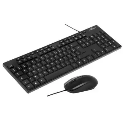 Pack Clavier Souris BLUESTORK MEDIA OFFICE - Filaire - Azerty - Noir