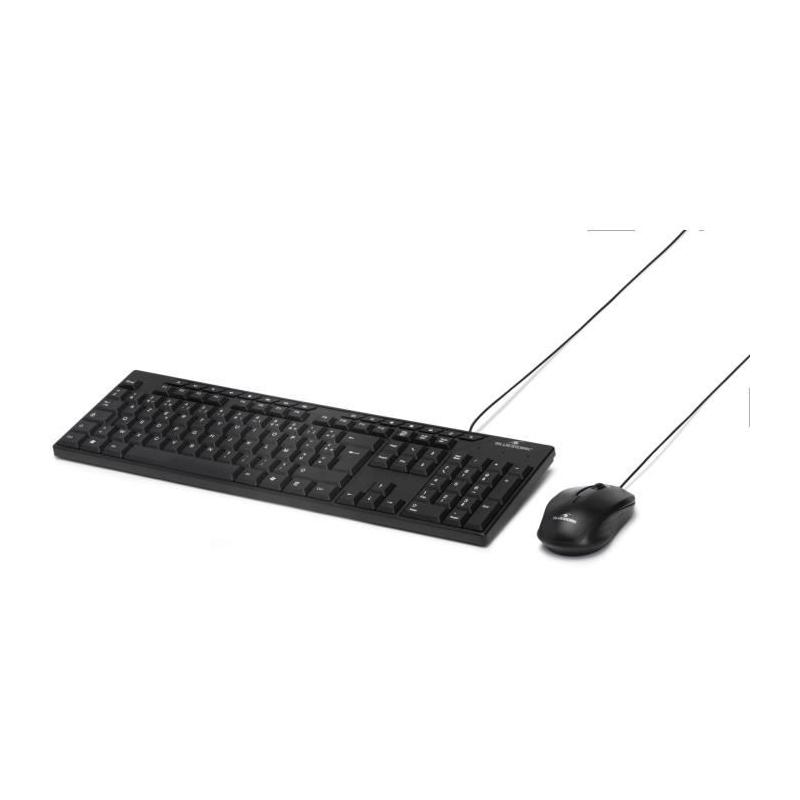 Pack Clavier Souris BLUESTORK MEDIA OFFICE - Filaire - Azerty - Noir