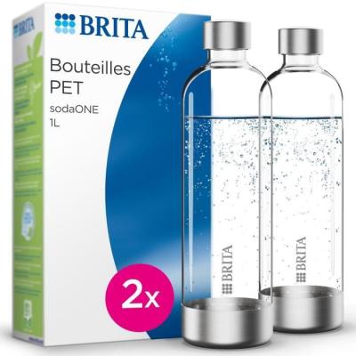 Pack de 2 bouteilles BRITA en PET - sodaONE - 1L - Gazéifiez vos boissons!