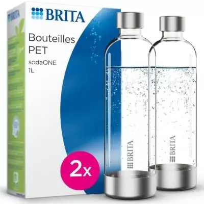 Pack de 2 bouteilles BRITA en PET - sodaONE - 1L - Gazéifiez vos boissons!