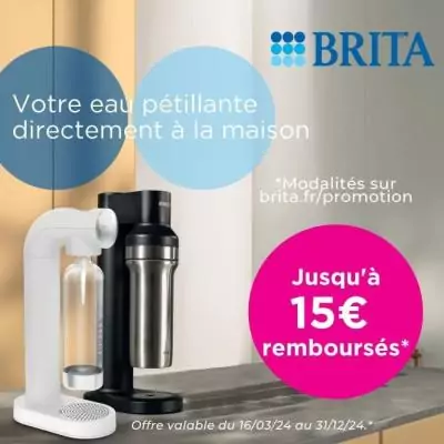 Ensemble BRITA sodaTRIO blanche avec bouteilles en verre et acier inoxydable