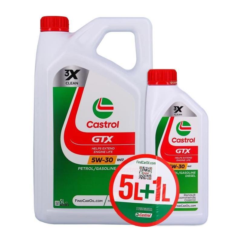 Huile Moteur CASTROL GTX 5W-30 RN17 - Lot de 5L+1L