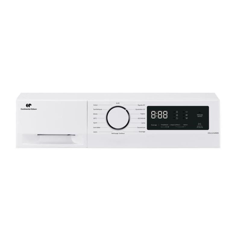 Lave-linge hublot Continental Edison 12kg - Classe A