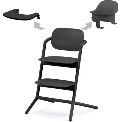 Chaise haute évolutive CYBEX LEMO 2 - Pack 3 en 1 - Noir