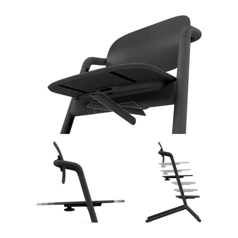 Chaise haute évolutive CYBEX LEMO 2 - Pack 3 en 1 - Noir