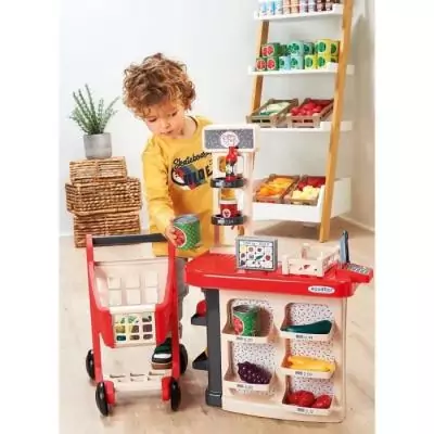 Kit de caisse + chariot - Pour un vrai magasin - ECOIFFIER Kit de caisse + chariot - Pour un vrai magasin - ECOIFFIER