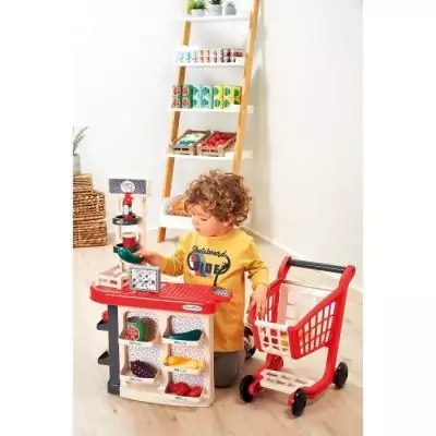 Kit de caisse + chariot - Pour un vrai magasin - ECOIFFIER Kit de caisse + chariot - Pour un vrai magasin - ECOIFFIER