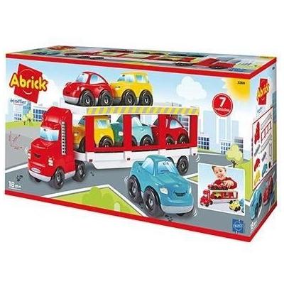 Transportez 6 voitures avec ce camion porteur ECOIFFIER - Rouge!