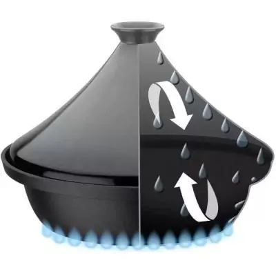 Cocotte Tajine Fonte Massive GSW 30 x 22 cm Gris Cocotte Tajine Fonte Massive GSW 30 x 22 cm Gris