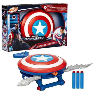 NERF Blaster Skyshot Captain America - Pour un déguisement audacieux!