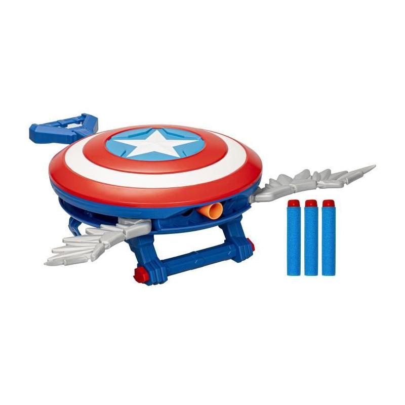 NERF Blaster Skyshot Captain America - Pour un déguisement audacieux!