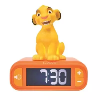 Réveil veilleuse 3D Lexibook Simba - Jaune vif - Pour enfant