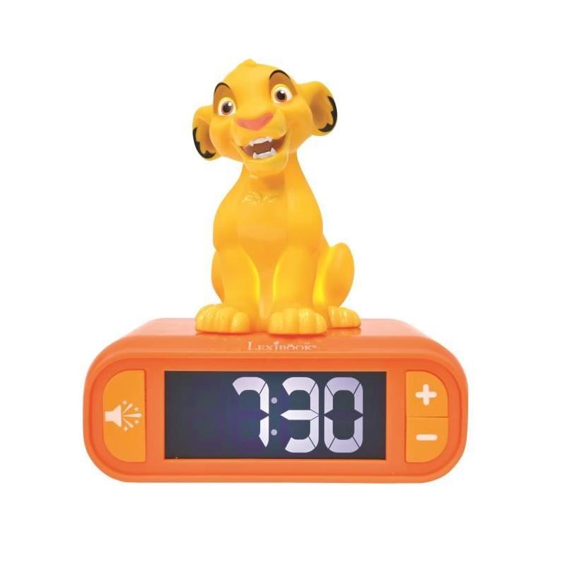 Réveil veilleuse 3D Lexibook Simba - Jaune vif - Pour enfant